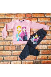 Elsa Anna Desenli Baskılı %100pamuklu Kız Çocuk Pijama Takımı