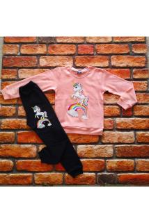 Unicorn Pony Desenli Baskılı Kız Çocuk Pijama Takımı %100 Pamuklu